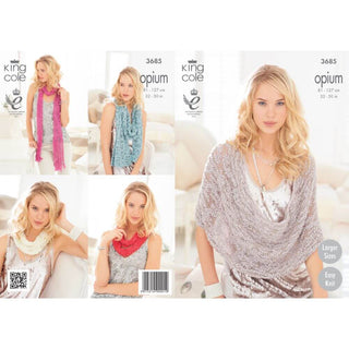 KC3685 Scarves, Snood, Poncho and Wrap for Women in King Cole Opium