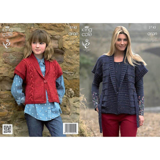 KC3743 Jackets for Women in King Cole Fashion Aran