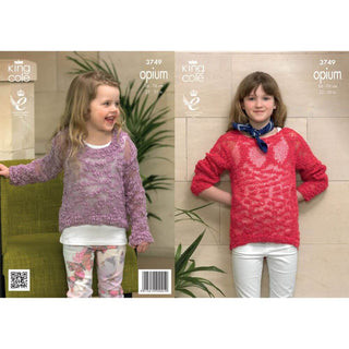 KC3749 Sweaters for Girls in King Cole Opium