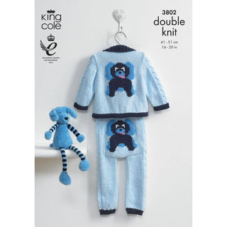 KC3802 LEggings and Tunic for Babies in King Cole Comfort DK