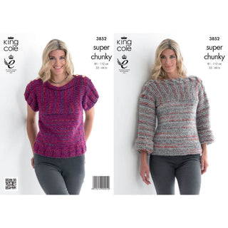 KC3852 Sweaters for Women in King Cole Gypsy Super Chunky