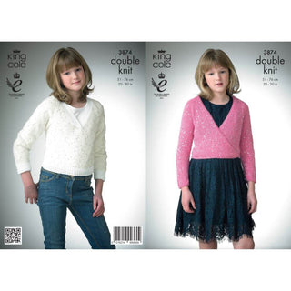 KC3874 ballet Cardigan and Jumper for Children in King Cole Galaxy DK