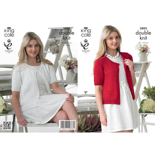 KC3893 Cardigan for Women in King Cole Giza Cotton DK