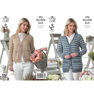 KC3896 Cardigan for Women in King Cole Giza Cotton DK