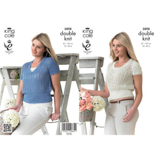 KC3898 Tops for Women in King Cole Giza Cotton DK