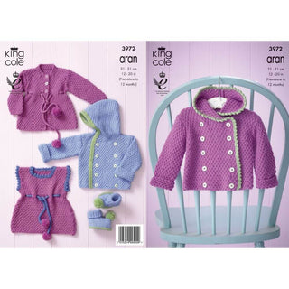 KC3972 Baby Set in King Cole Comfort Aran