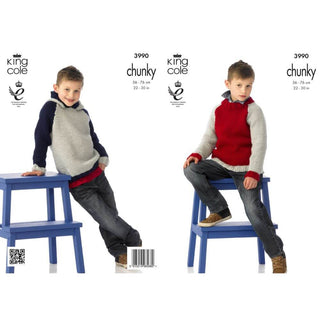 KC3990 Sweaters for Children in King Cole Comfort Chunky