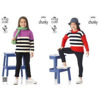 KC3992 Sweaters for Children in King Cole Comfort Chunky