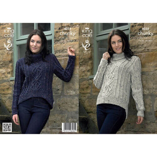 KC4035 Sweaters for Women in Chunky Tweed