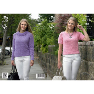 KC4072 Sweaters for Women in King Cole Merino Blend DK