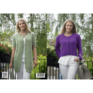 KC4074 Cardigans for Women in King Cole Merino Blend DK