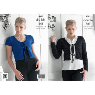 KC4081 Cardigans for Women in King Cole Glitz DK