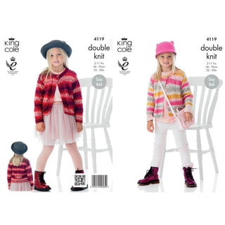 KC4119 Cardigans for Children in King Cole Splash DK