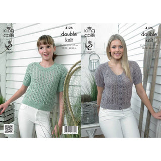 KC4126 Top and Cardigan for Women in Authentic DK