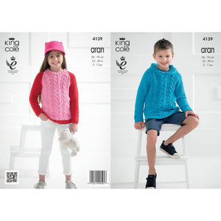 KC4139 Sweaters for Children in Recycled Cotton Aran