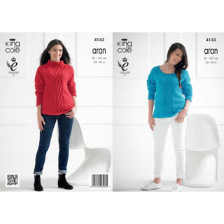 KC4143 Sweaters for Women in Recycled Cotton Aran