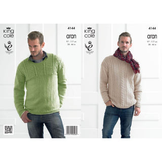 KC4144 Sweaters for Men in Recycled Cotton Aran