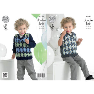 KC4150 Slipover and Sweater for Children in King Cole Comfort DK