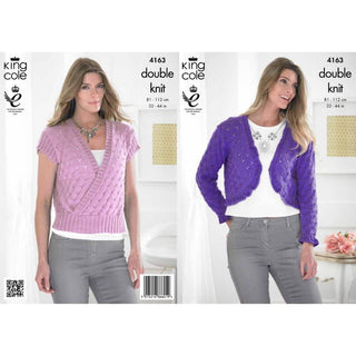 KC4163 Sweater and Bolero for Women in Smooth DK