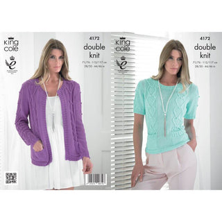 KC4172 Jacket and Top for Women in King Cole Bamboo DK