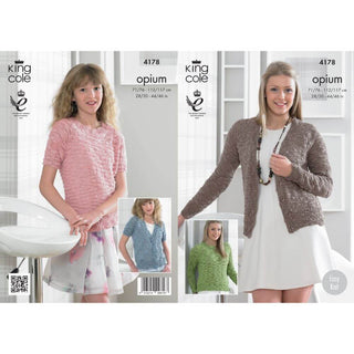 KC4178 Sweaters and Cardigans for Women in King Cole Opium