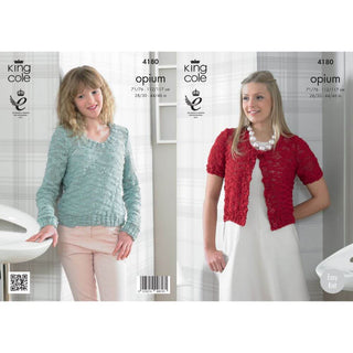 KC4180 Cardigan and Sweater for Women in King Cole Opium