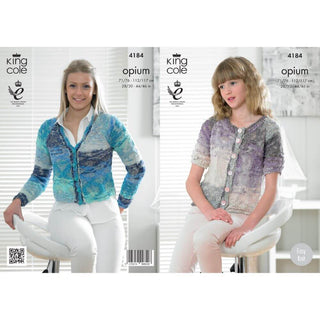 KC4184 Cardigans for Women in King Cole Opium Palette