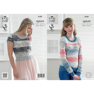 KC4187 Sweater and Top for Women in King Cole Opium Palette