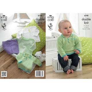 KC4190 Baby Set in King Cole Giza Cotton DK