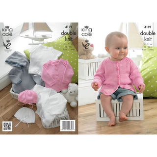 KC4191 Baby Set in King Cole Giza Cotton DK