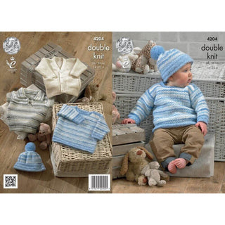 KC4204 Baby Set in King Cole Candystripe DK
