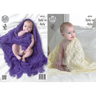 KC4210 Shawls in King Cole Comfort 3ply and 4ply