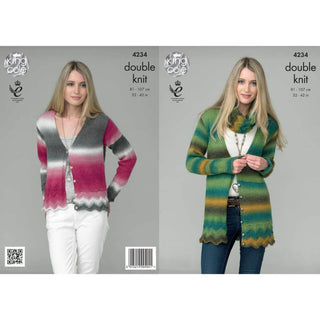 KC4234 Cardigans and Snood for Women in King Cole Riot DK