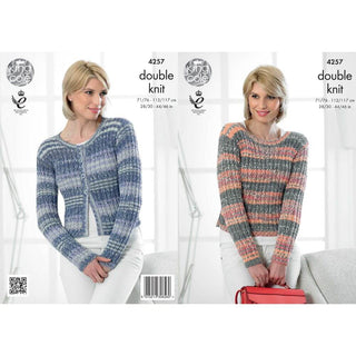 KC4257 Sweater and Cardigan for Women in King Cole Drifter DK