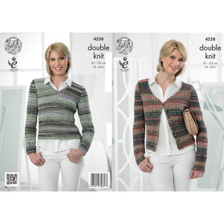 KC4258 Top and Cardigan for Women in King Cole Drifter DK