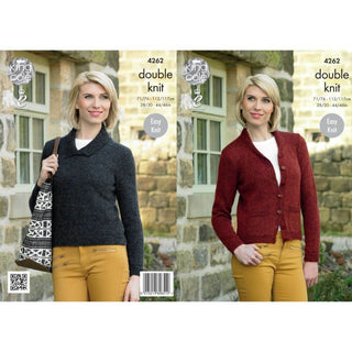 KC4262 Cardigan and Sweater for Women in King Cole Panache DK