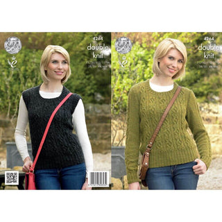 KC4264 Slipover and Sweater for Women in King Cole Panache DK