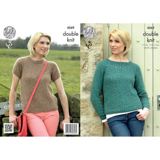 KC4269 Raglan Sweaters for Women in King Cole Panache DK