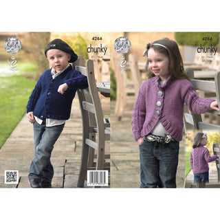 KC4284 Children Cardigans Knitted with New Magnum Chunky
