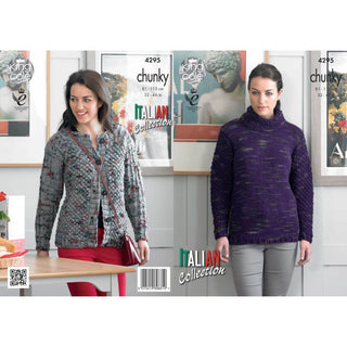 KC4295 Women Sweater and Cardigan Knitted with Florence Chunky