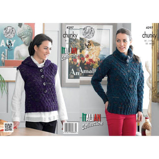KC4297 Women Sweater and Hoodie Knitted with Florence Chunky