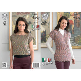 KC4301 Women Tunic and Top Knitted with Venice Chunky