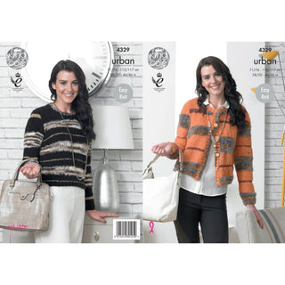 KC4329 Women Boxy Jacket and Sweater Knitted with Urban