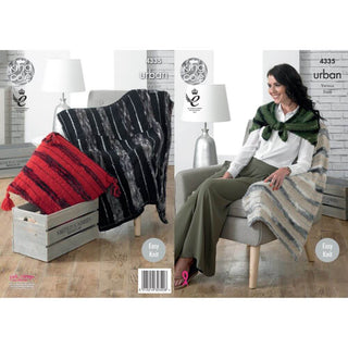 KC4335 Blankets, Throw, Cushion and Wrap Knitted with Urban