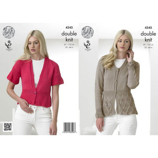 KC4345 Women Cardigans Knitted with Cottonsoft DK