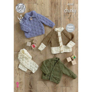KC4350 Children Sweater, Cardigans and Scarf Knitted with New Magnum Chunky