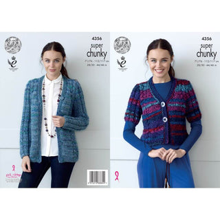 KC4356 Women Cardigans Knitted with Gypsy Super Chunky