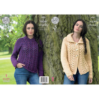 KC4361 Women Cardigan and Sweater Knitted with Big Value Super Chunky