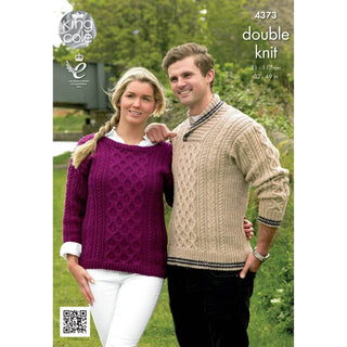 KC4373 Women and MenSweaters Knitted with Merino DK