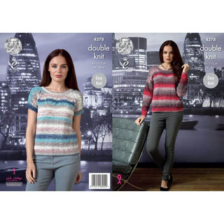 KC4378 Women Tops Knitted with Shine DK